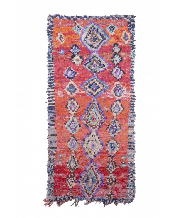 Maroko berberų kilimas Boucherouite 270 x 130 cm 